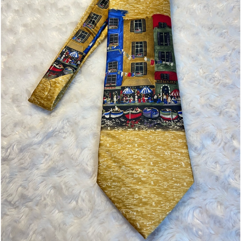 Guy Buffet Silk Tie NWT Portifino 57”